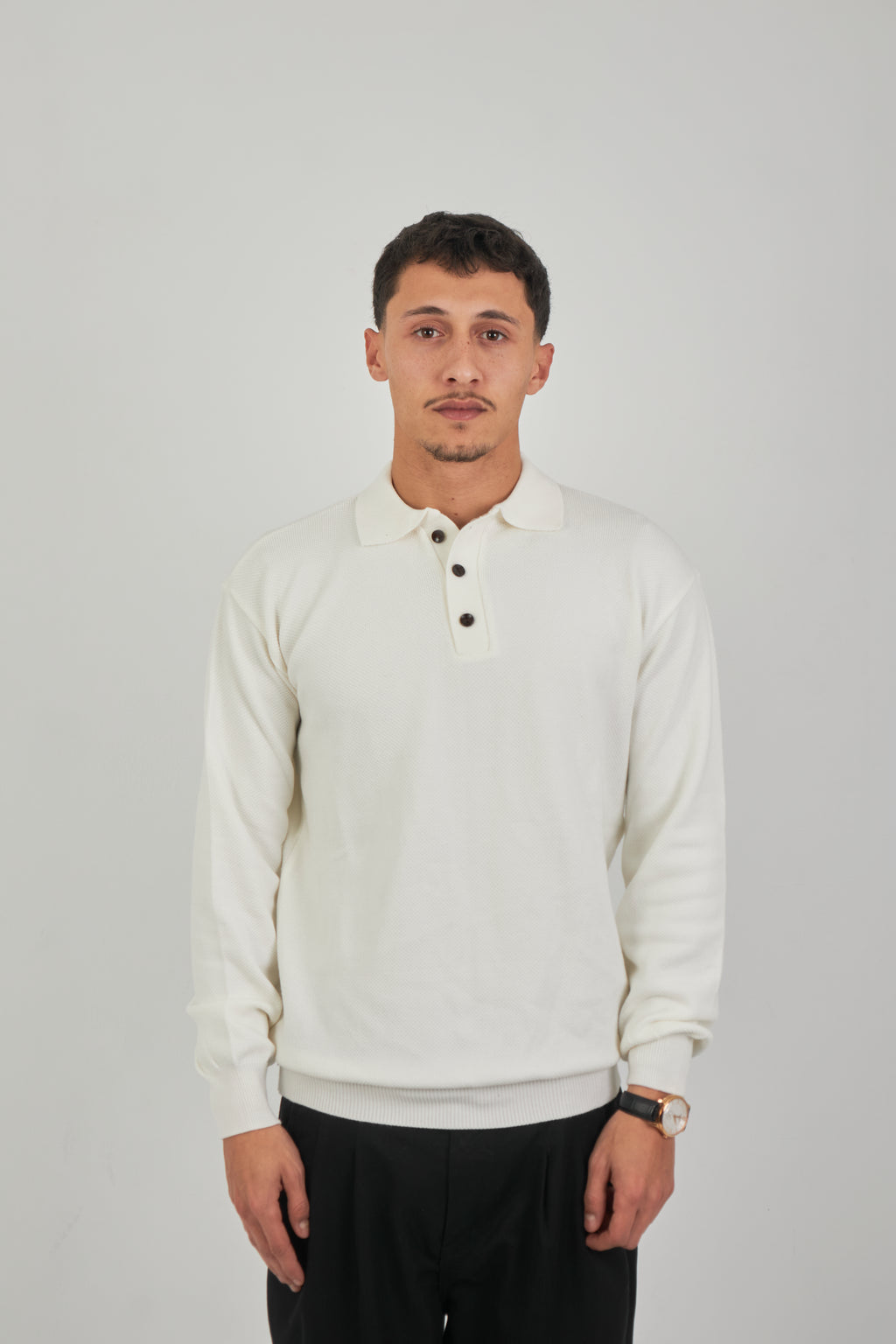 Cotton Knitted Polo pullover
