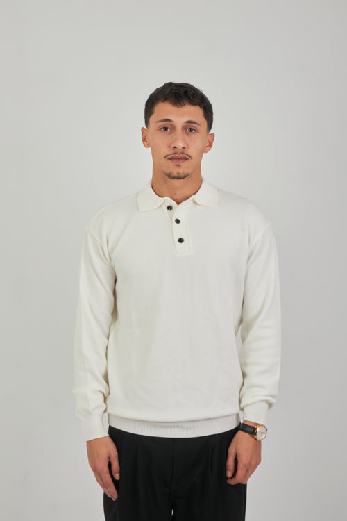 Cotton Knitted Polo pullover
