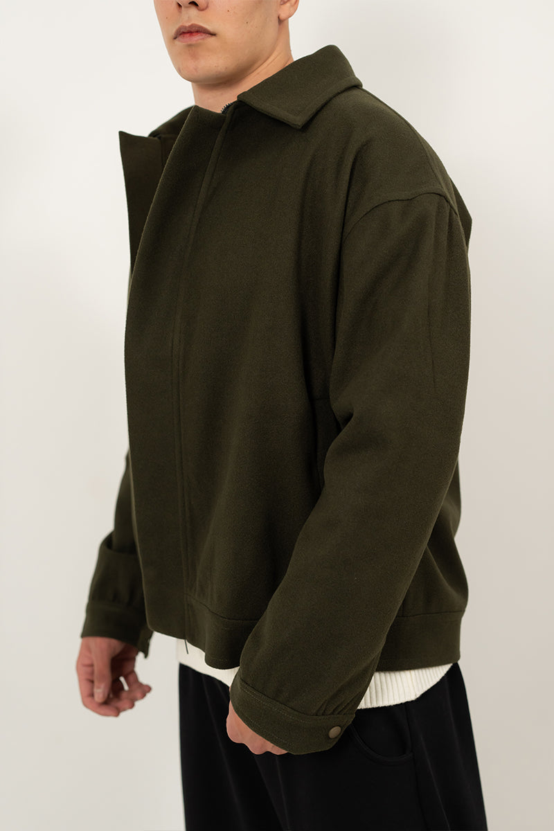 Boucle Textured Jacket Wool