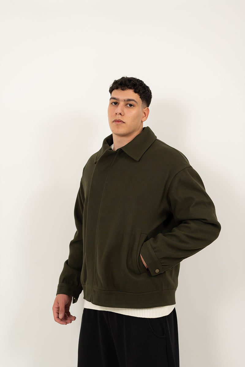 Boucle Textured Jacket Wool