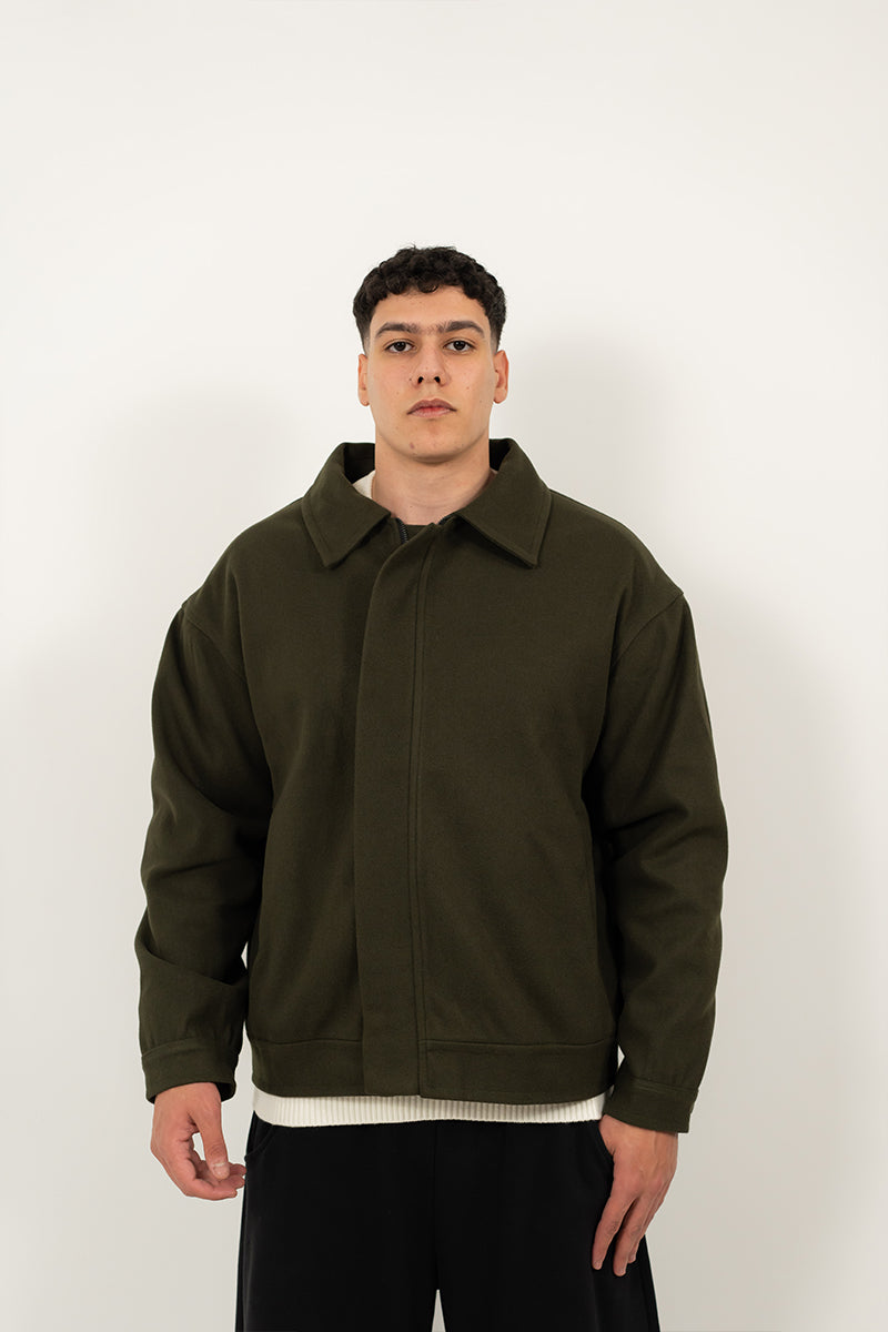 Boucle Textured Jacket Wool