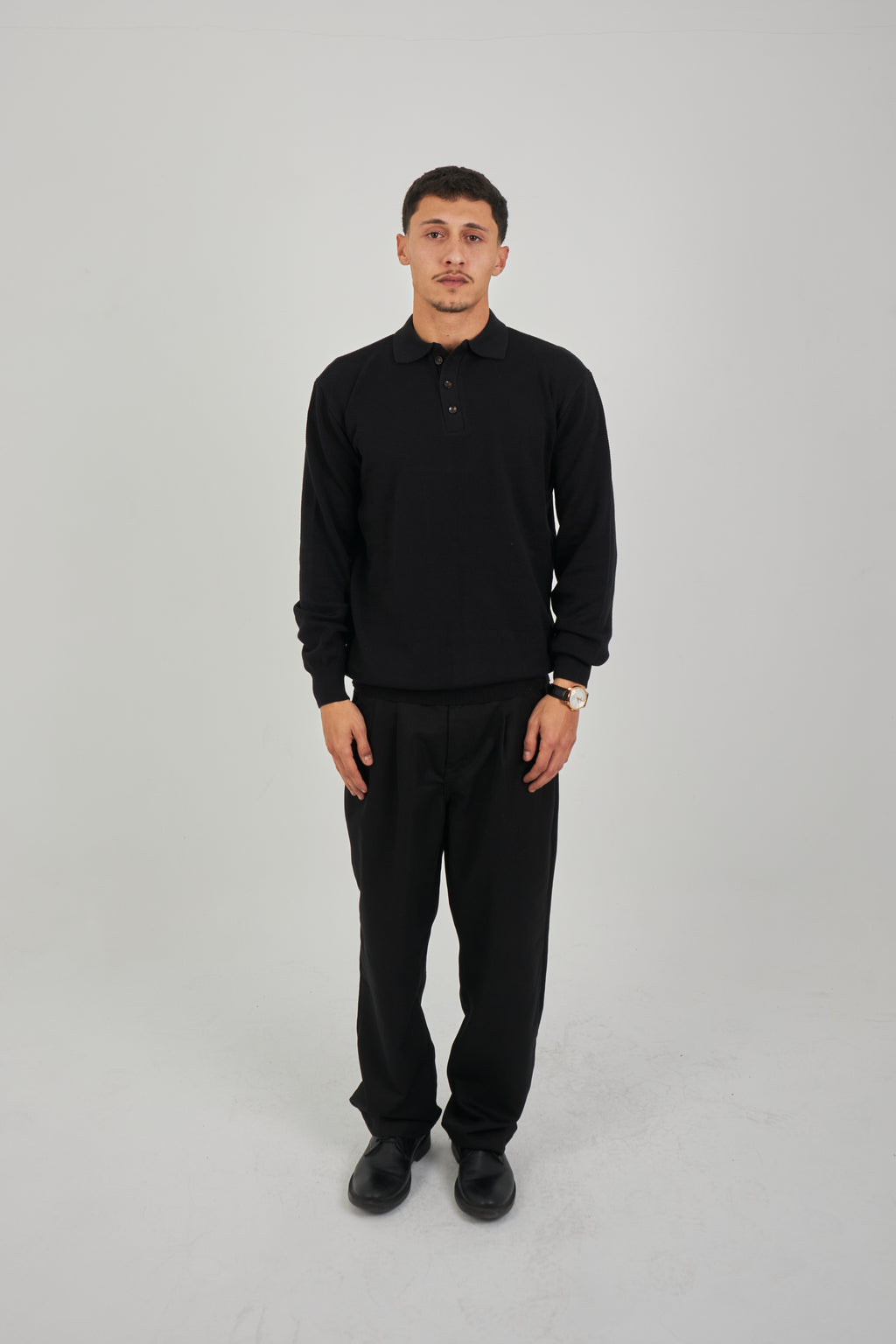 Cotton Knitted Polo pullover