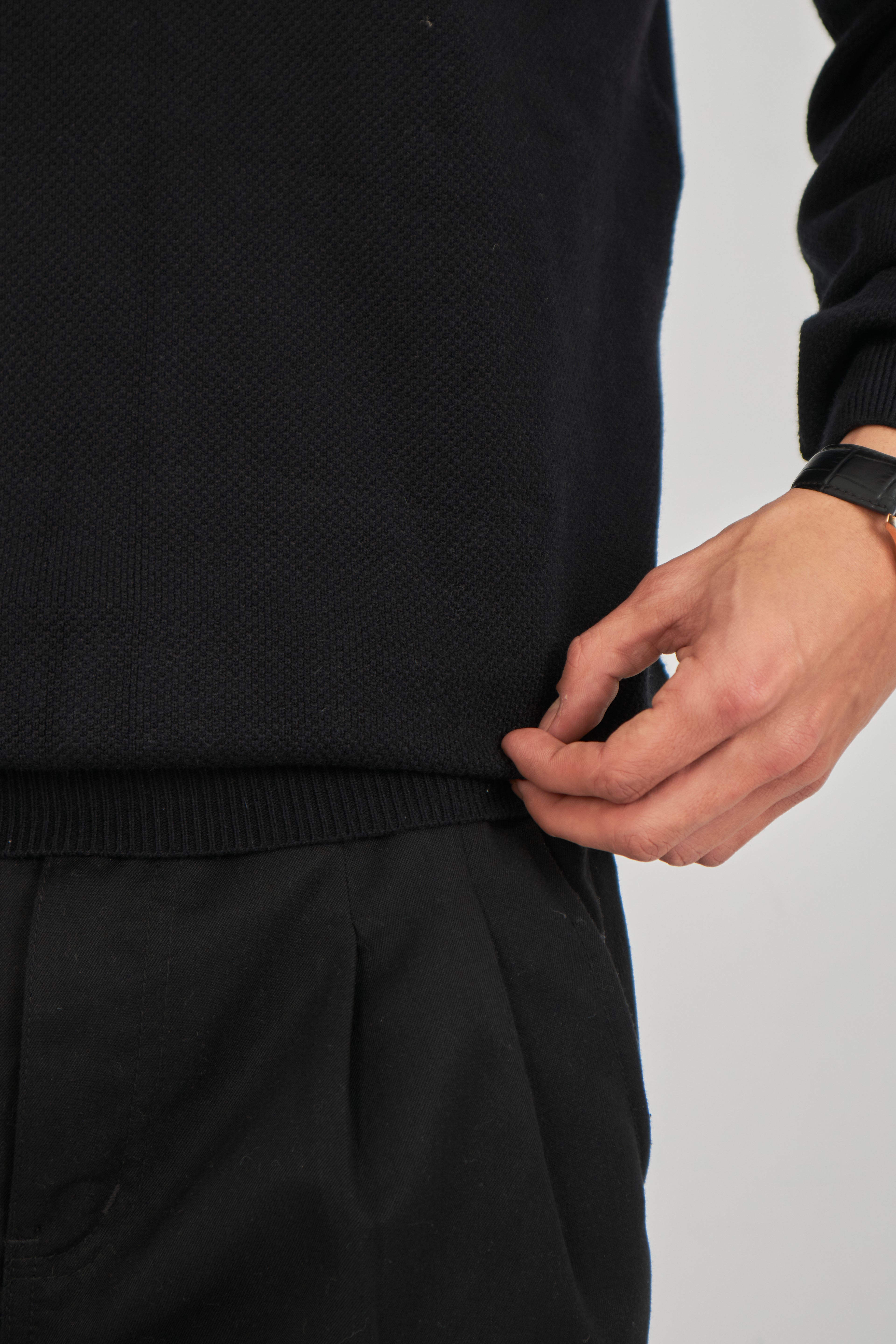 Cotton Knitted Polo pullover