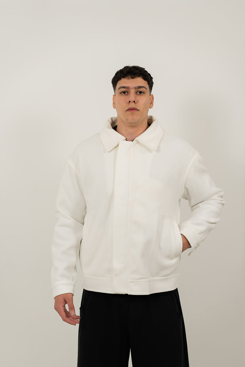 Boucle Textured Jacket Wool