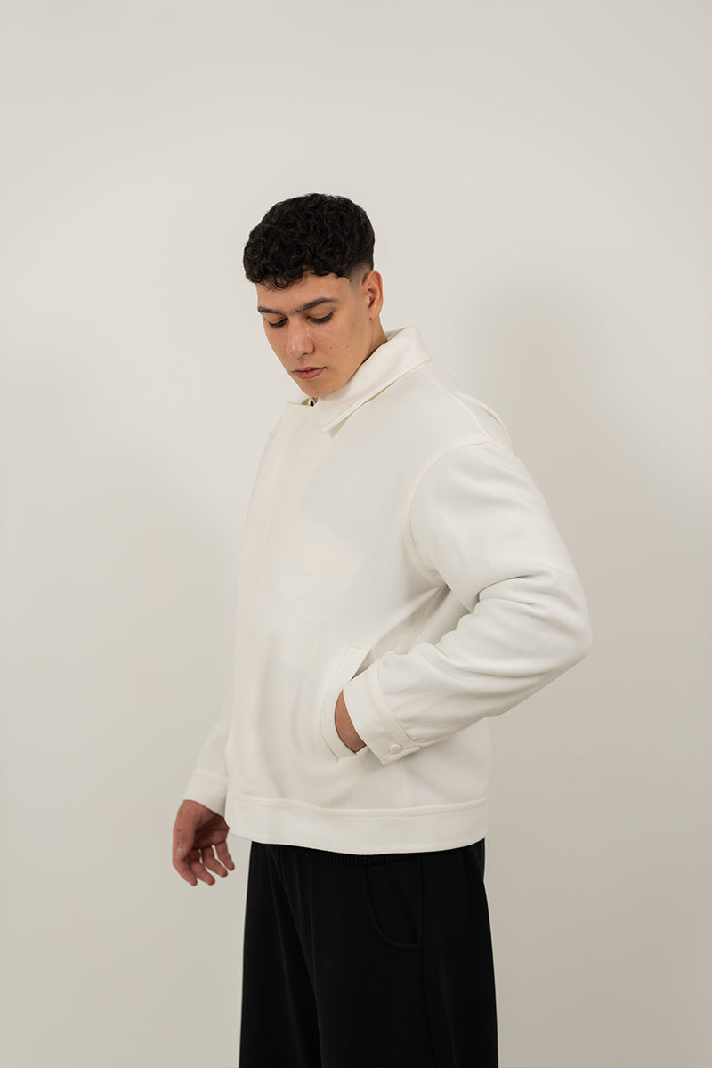 Boucle Textured Jacket Wool