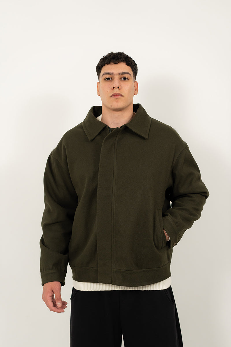 Boucle Textured Jacket Wool