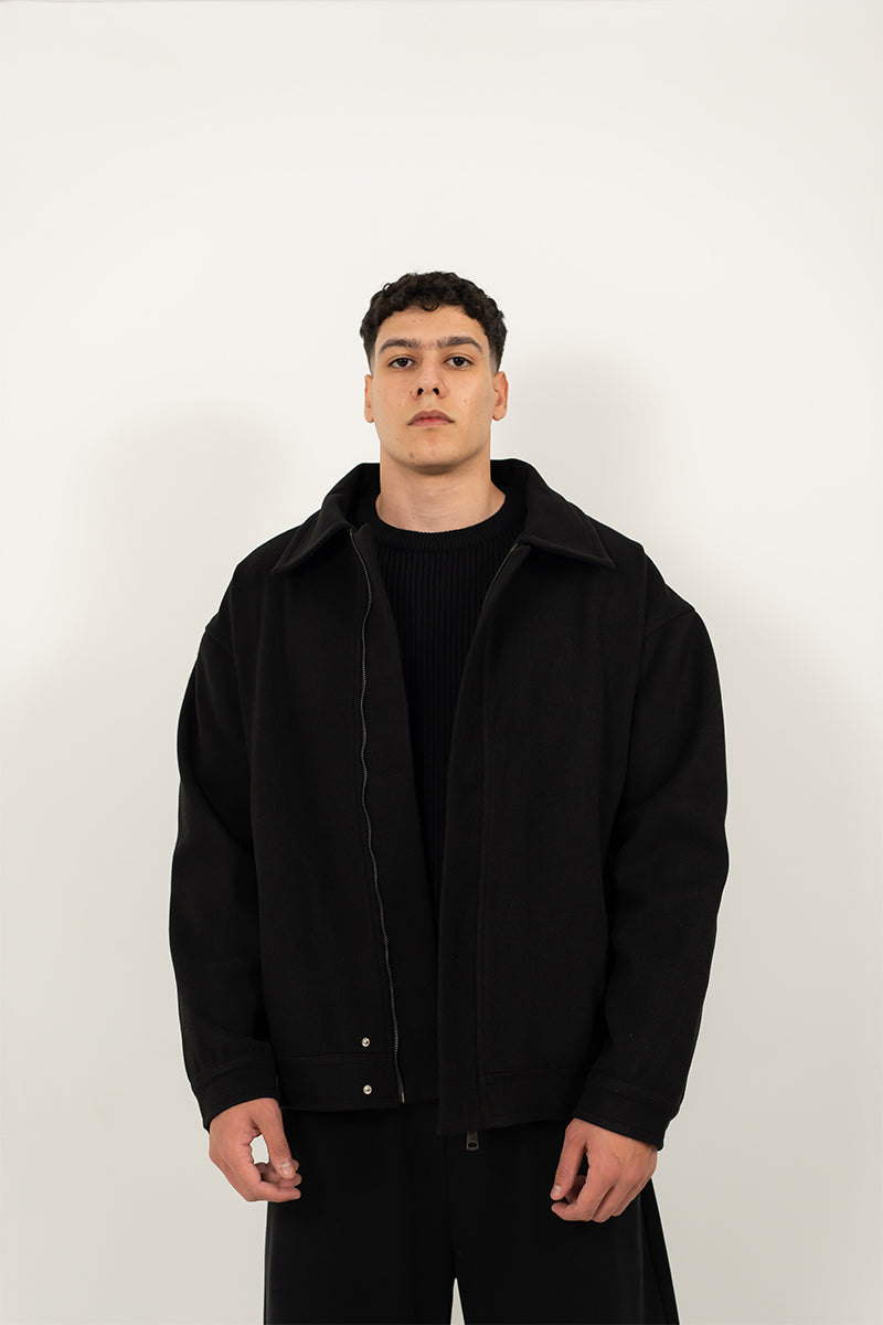 Boucle Textured Jacket Wool