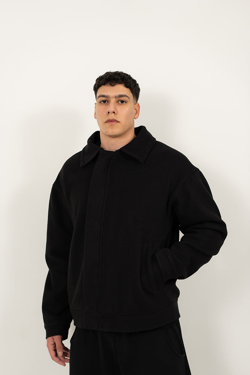 Boucle Textured Jacket Wool