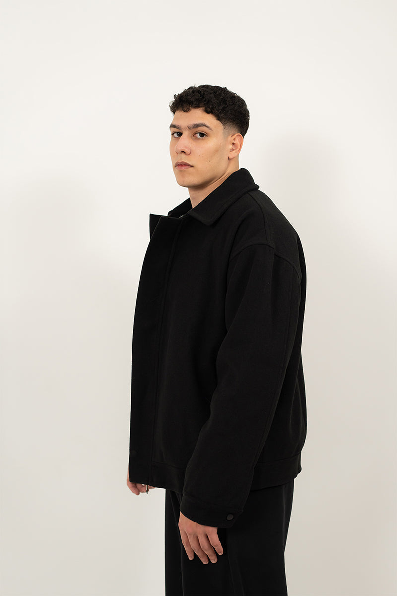 Boucle Textured Jacket Wool