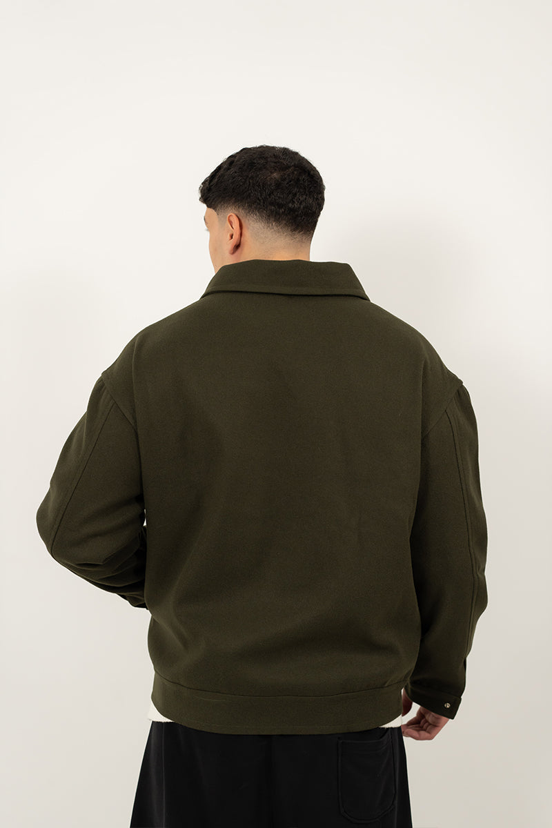 Boucle Textured Jacket Wool