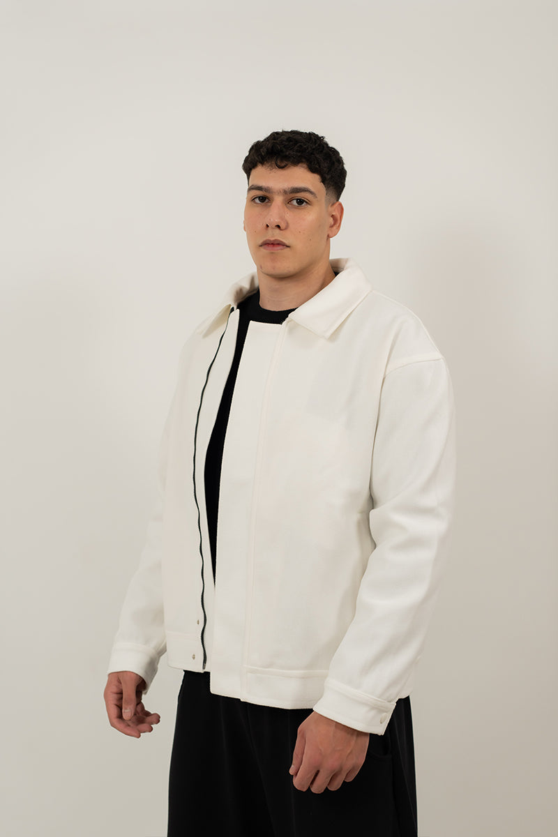 Boucle Textured Jacket Wool