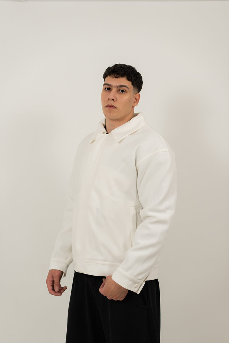 Boucle Textured Jacket Wool