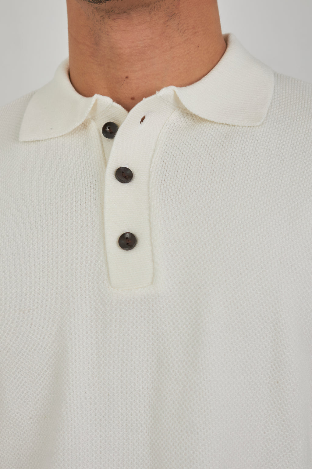 Cotton Knitted Polo pullover