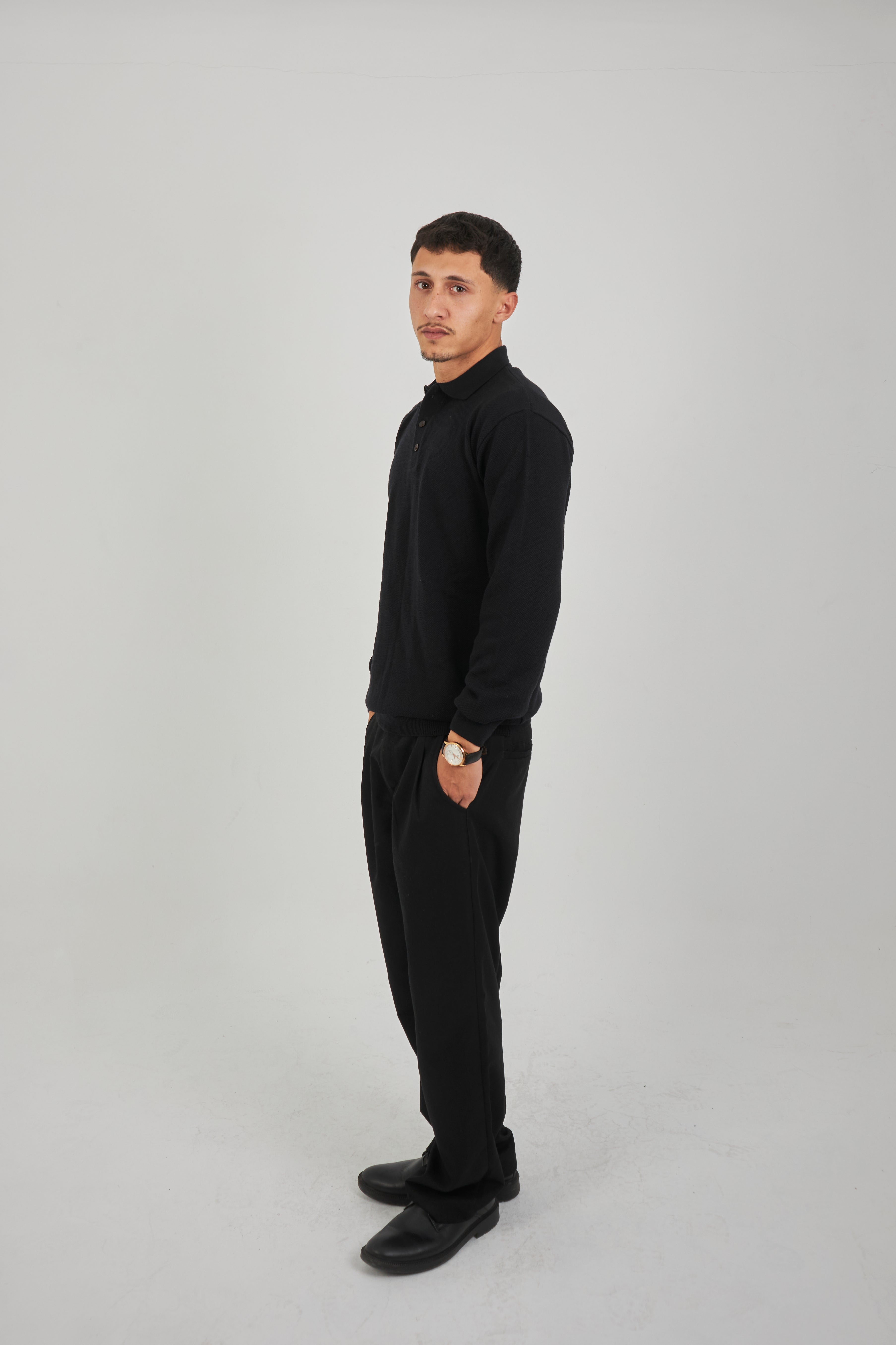 Cotton Knitted Polo pullover