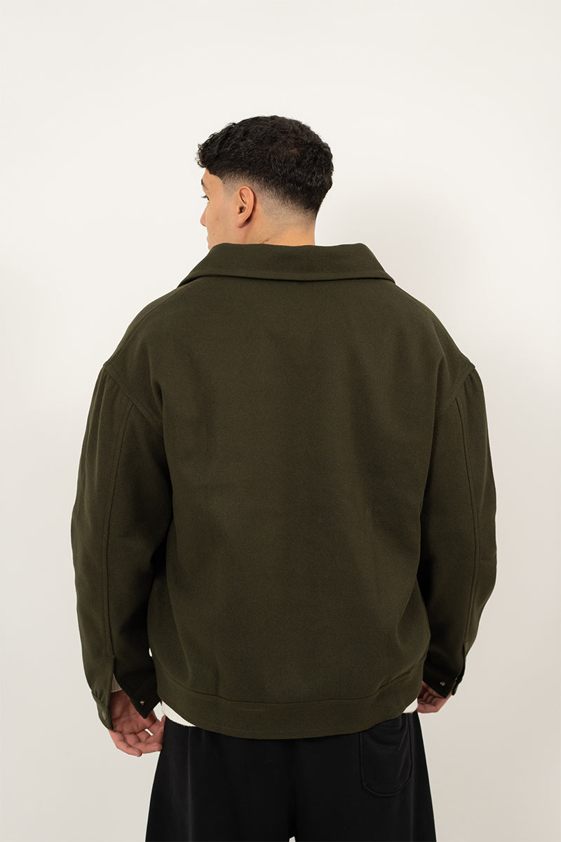 Boucle Textured Jacket Wool