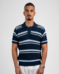striped knitted polo