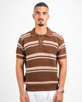 striped knitted polo