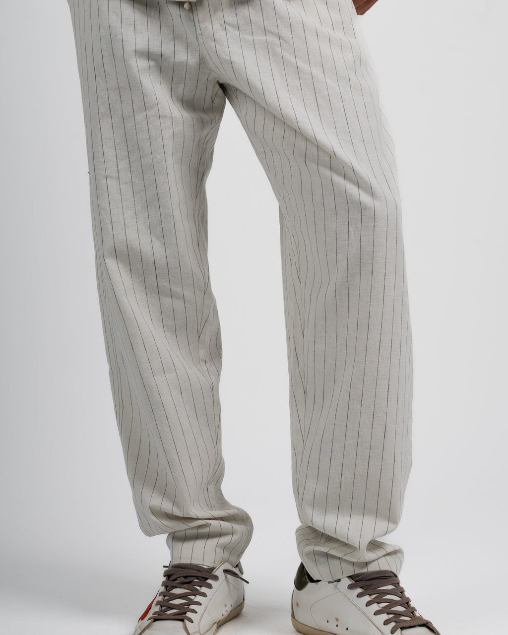 stripped linen pants