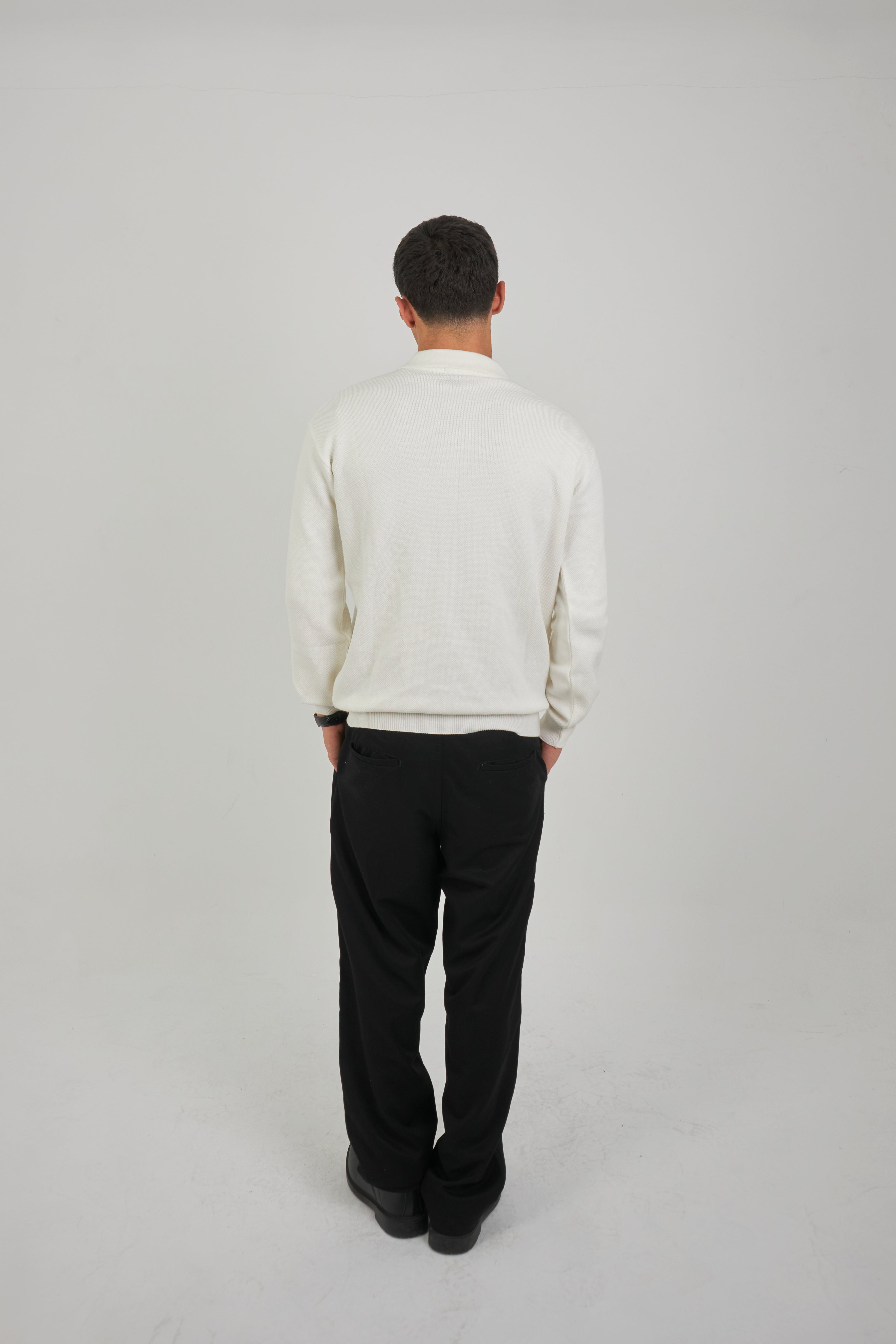 Cotton Knitted Polo pullover