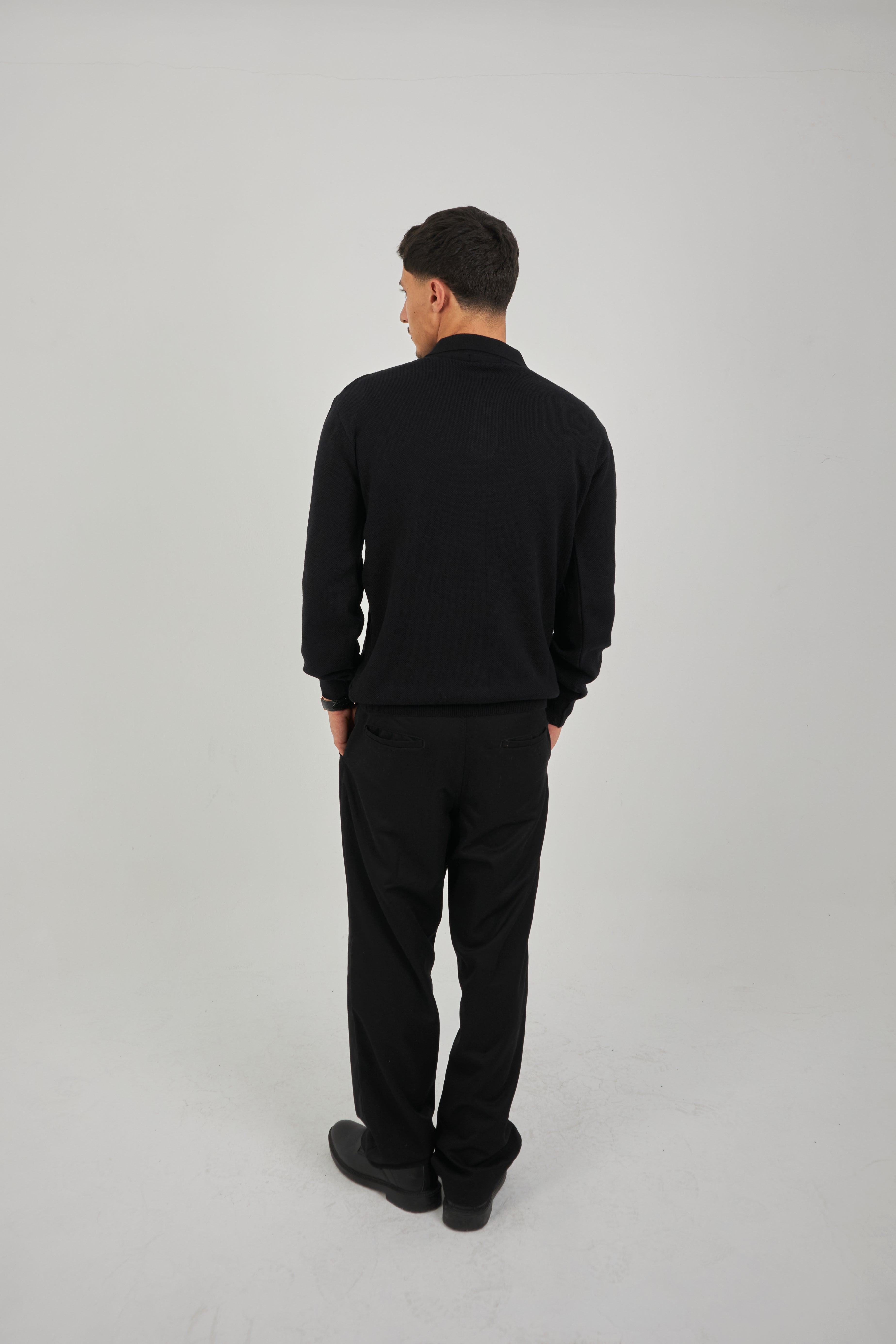 Cotton Knitted Polo pullover