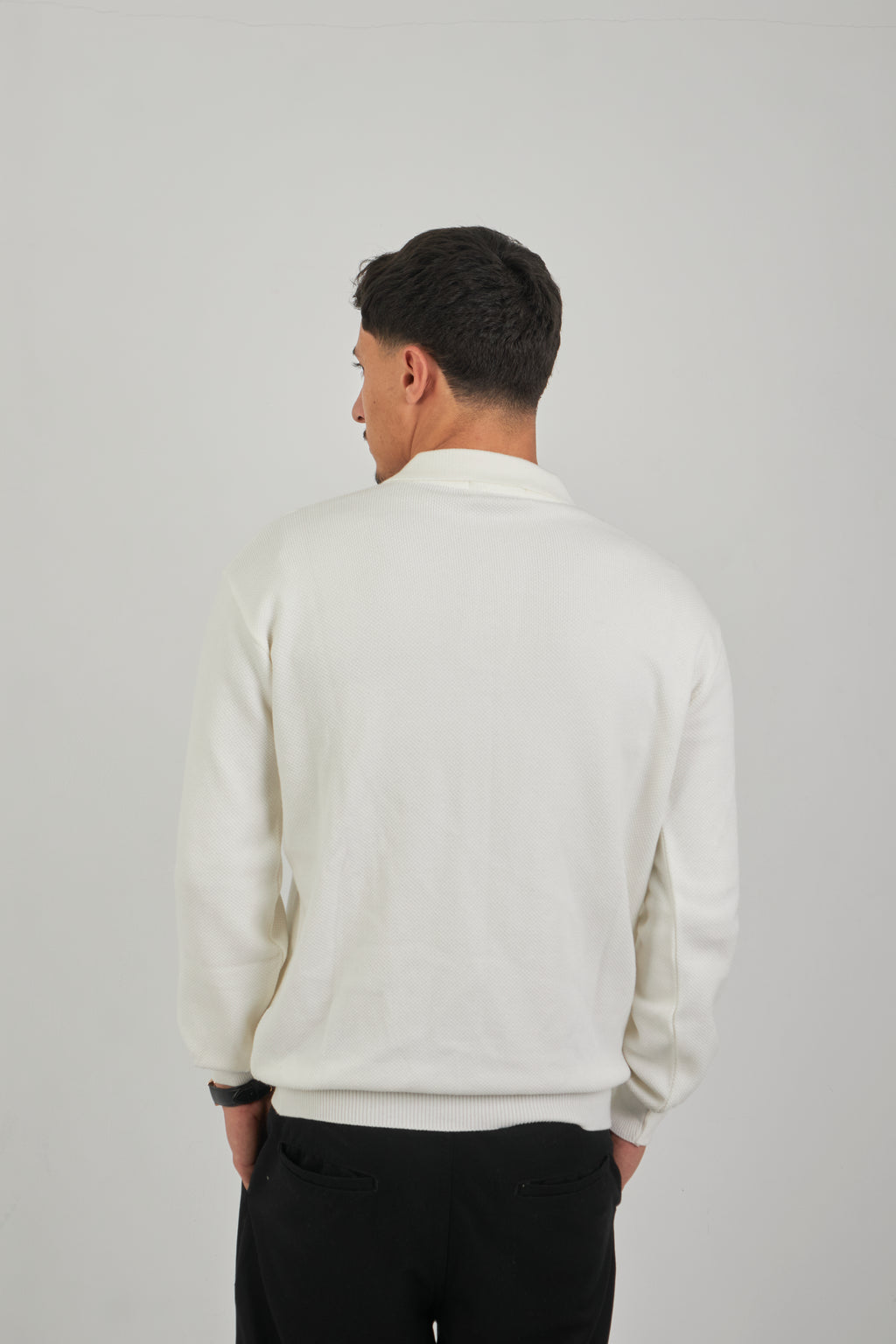 Cotton Knitted Polo pullover