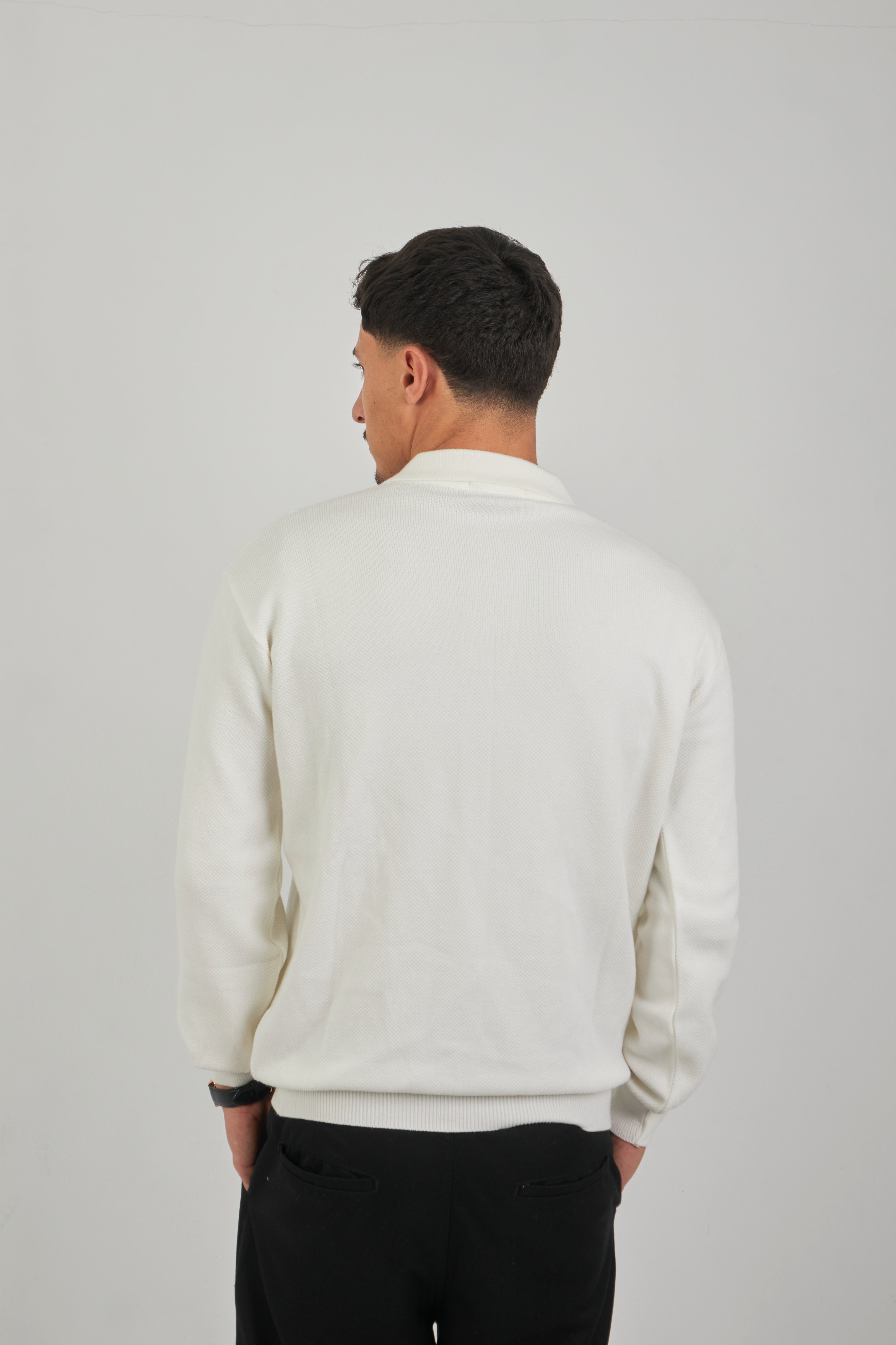Cotton Knitted Polo pullover